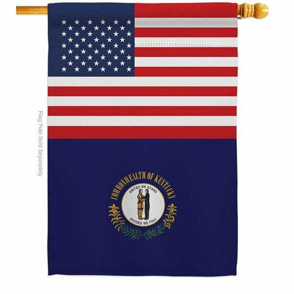Guarderia 28 x 40 in. USA Kentucky American State Vertical House Flag with Double-Sided Banner Garden GU4070602